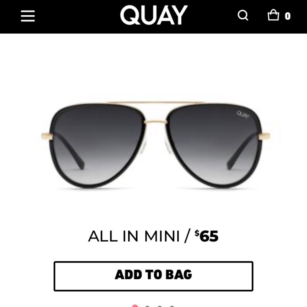 Quay All In Sunglasses Black/Gold